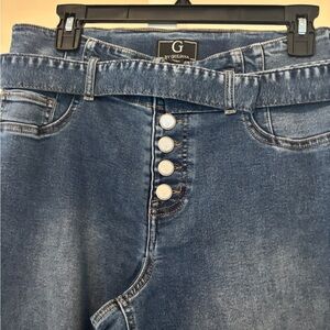 G by Giuliana High Rise Blue Jeans with Elastic Waistband